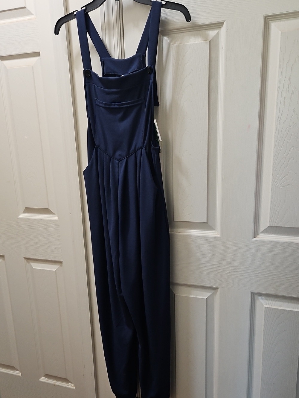 HALARA Navy Blue Jumpsuit with Adjustable Straps
